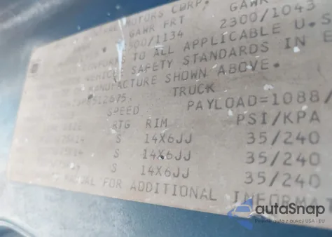 1993 GMC Sonoma z USA, uszkodzony, nr VIN 1GTCS14Z3P8512675